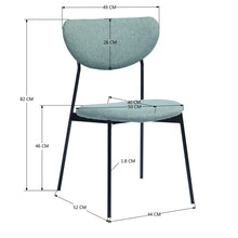 Load image into Gallery viewer, Modern Metal Dining Chair  Set Of 2 - Teal
