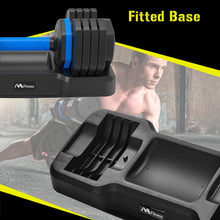 Load image into Gallery viewer, Adjustable Dumbbell - 55lb x2 Dumbbell Set of 2 with Anti-Slip Handle, Fast Adjust Weight by Turning Handle with Tray, Exercise Fitness Dumbbell Suitable for Full Body Workout
