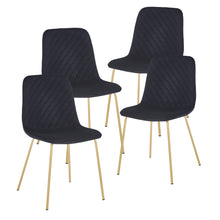 Load image into Gallery viewer, Dining chair  set of 4 PCS（BLACK），Modern style，New technology，Suitable for restaurants, cafes, taverns, offices, living rooms, reception rooms.Simple structure, easy installation.
