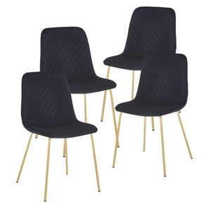 Dining chair  set of 4 PCS（BLACK），Modern style，New technology，Suitable for restaurants, cafes, taverns, offices, living rooms, reception rooms.Simple structure, easy installation.