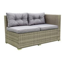 Load image into Gallery viewer, 4 Piece Patio Sectional Wicker Rattan Outdoor Furniture Sofa Set with Storage Box Grey
