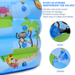 Inflatable Swim Pool for Kids, Indoor & Outdoor，47‘’W*35\'\'D*13\'\'H