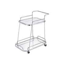 Load image into Gallery viewer, ACME Aegis Serving Cart, Clear Glass &amp; Chrome Finish 98217
