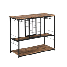 Load image into Gallery viewer, Industrial Bar Cart Kitchen Bar&amp;Serving Cart for Home with Wheels 3 -Tier Storage Shelves
