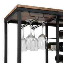 Load image into Gallery viewer, Industrial Bar Cart Kitchen Bar&amp;Serving Cart for Home with Wheels 3 -Tier Storage Shelves
