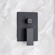 Load image into Gallery viewer, Rainfall 10 inch Shower System Bathroom Luxury Rain Mixer Silver Shower Combo Set Wall Mounted Shower Head Systems with High Pressure Head Hand Held Square Shower Head Polished Chrome Rough-in Valve
