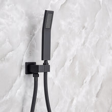 Load image into Gallery viewer, Rainfall 10 inch Shower System Bathroom Luxury Rain Mixer Silver Shower Combo Set Wall Mounted Shower Head Systems with High Pressure Head Hand Held Square Shower Head Polished Chrome Rough-in Valve
