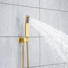 Load image into Gallery viewer, Rainfall 10 inch Shower System Bathroom Luxury Rain Mixer Silver Shower Combo Set Wall Mounted Shower Head Systems with High Pressure Head Hand Held Square Shower Head Polished Chrome Rough-in Valve
