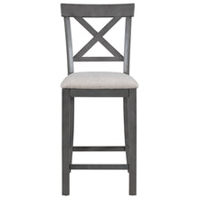 Load image into Gallery viewer, TREXM 6-Pieces Counter Height Dining Table Set Table with Shelf 4 Chairs and Bench for Dining Room (Gray)
