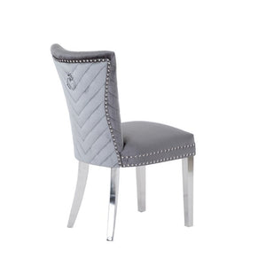 Eva chair with stainless steel legs Gray