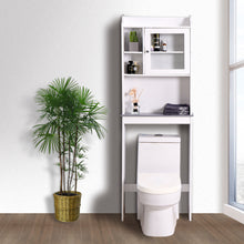 Load image into Gallery viewer, Modern Over The Toilet Space Saver Organization Wood Storage Cabinet for Home, Bathroom -White
