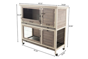 Wooden Pet House With wheels RH430