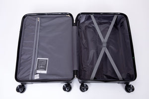 Hardshell Suitcase Spinner Wheels PP Luggage Sets Lightweight Suitcase with TSA Lock(lony 28”),3-Piece Set (20/24/28) ,Midnight Black