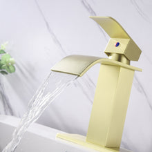 Load image into Gallery viewer, Waterfall Spout Bathroom Faucet,Single Handle Bathroom Vanity Sink Faucet
