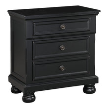 Load image into Gallery viewer, Bedroom Furniture Black Finish Bun Feet Nightstand with Hidden Drawer Casual Transitional Bed Side Table
