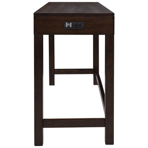 TOPMAX 4-Piece Counter Height Table Set with Socket and Leather Padded Stools, Espresso