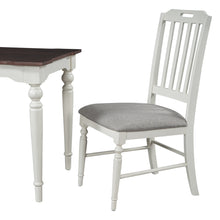 Load image into Gallery viewer, TOPMAX Farmhouse 4-Piece Padded Dining Chairs with High Back, Gray Fabric+White Frame
