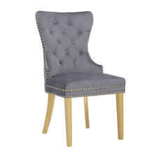 Load image into Gallery viewer, Simba Chair with Gold Legs Dark Gray
