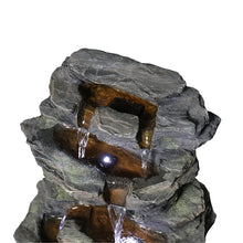 Load image into Gallery viewer, Outdoor Water Fountain Rock Waterfall Fountain &amp; Backyard Water Feature with LED

