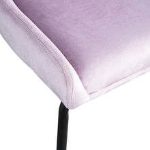 Load image into Gallery viewer, Hot Sell Simple Fabric Foam Metal Leg Steel Leg Pink Fabric Dining Chair(set of 2)
