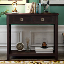 Load image into Gallery viewer, TREXM  Console Table with 2 Drawers and Bottom Shelf, Entryway Accent Sofa Table (Espresso)

