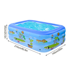 Load image into Gallery viewer, Family Inflatable Swimming Pool Three-layer Printing, Above Ground PVC Outdoor Ocean Toy Pool for Kids, Babies, Adults, 82.60‘’W*55&#39;&#39;D*25.50&#39;&#39;H
