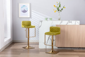 SUPERJARE Bar Stools  - Swivel Barstool Chairs with Back, Modern Pub Kitchen Counter Height，velvet