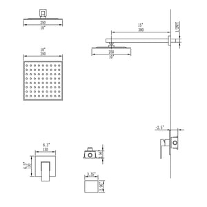 Complete Shower System with Rough-in Valve