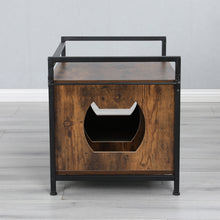 Load image into Gallery viewer, 30 inches（(removable inner test board)） Litter  pet apartment, Pet Crate with Iron and Wood Sturdy Structure, Cat Dog House Nightstand
