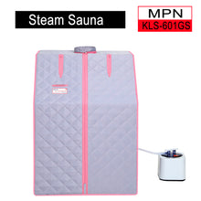 Load image into Gallery viewer, Half body Grey Steam Sauna Tent for Spa Detox at Home PVC Pipe Connector Easy to Install with FCC Certification
