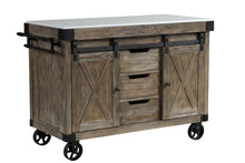Load image into Gallery viewer, ACME Alforvott Kitchen Island, Marble &amp; Weathered Gray Finish AC00185
