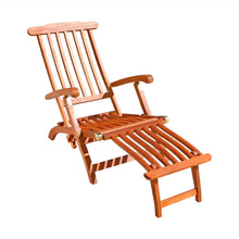 Load image into Gallery viewer, Malibu Outdoor Wood Folding Steamer Lounge
