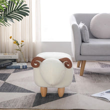 Load image into Gallery viewer, Kids Decorative Animal Sofa Stool, Ottoman Bedroom Furniture, Little Sheep Kids Footstool, Home Cartoon Chair with Solid Wood Legs, Decorative Footstool for Office, Bedroom, Playroom, Living
