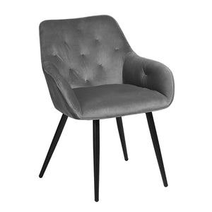 Velvet Arm Chair/ Dinning Chair (Set of 2)