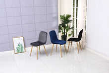 Load image into Gallery viewer, Dining Chair 4PCS（BLACK），Modern style，New technology，Suitable for restaurants, cafes, taverns, offices, living rooms, reception rooms.Simple structure, easy installation.
