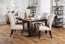 Load image into Gallery viewer, Dining Room Furniture Contemporary Rustic Style Beige Fabric Upholstered Tufted Set of 2 Chairs Kitchen Breakfast

