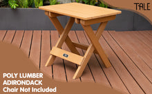 Load image into Gallery viewer, TALE Adirondack Portable Folding Side Table Square All-Weather and Fade-Resistant Plastic Wood Table Perfect for Outdoor Garden, Beach, Camping, Picnics Brown
