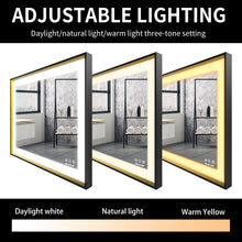 Load image into Gallery viewer, Bathroom Mirror with LED Lights Wall Mounted Anti-Fog Memory Dimmable Touch Sensor Horizontal/Vertical Warm White/Daylight LightsHorizontal/Vertical
