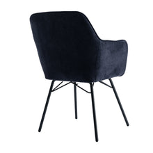 Load image into Gallery viewer, Hengming Dining Chairs, Modern Dining Room Chair  Tufted Accent Chair with Metal Legs for Living Room(Dark Blue)
