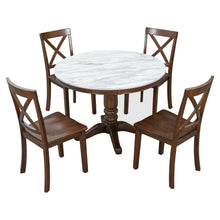 Load image into Gallery viewer, Orisfur. 5 Pieces Dining Table and Chairs Set for 4 Persons, Kitchen Room Solid Wood Table with 4 Chairs
