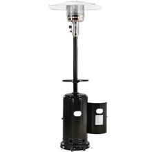 Load image into Gallery viewer, TOPMAX Outdoor 48000BTU Patio Heater Standing 87&quot; Propane Gas Garden Heater with Adjustable Table and Moving Wheels, Black Finish
