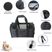 Load image into Gallery viewer, Dog bag Airline Approved Large Soft-Sided Collapsible Pet Travel Carrier for Dog Puppy,Cats,2 Kitty,Portable Dog Travel Carrier with 5 Doors,1 Storage Pockets,Removable Pads Easy to clean up
