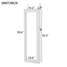 Load image into Gallery viewer, Fashion Simple Jewelry Storage Mirror Cabinet With LED Lights Can Be Hung On The Door Or Wall
