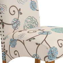 Load image into Gallery viewer, Bionic Beige Pattern Dining Chair with Nail Head Trim, Set of 2
