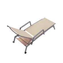 Load image into Gallery viewer, Patio Lounge Chair, Textilene Aluminum Pool Lounge Chair , Patio Chaise Lounge With Armrests And Wheels For Patio Backyard Porch Garden Poolside
