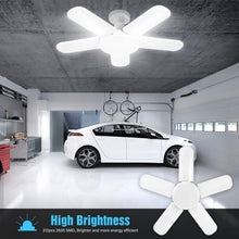 Load image into Gallery viewer, LED Garage Light Deformable E26/E27 Garage Lights LED 8000LM 100W Ceiling Light LED Adjustable Light Garage Light with 5 Panels
