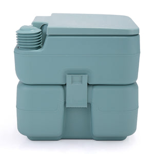 5.3 Gallon 20L Flush Outdoor Indoor Travel Camping Portable Toilet for Car, Boat, Caravan, Campsite, Hospital,Green