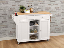 Load image into Gallery viewer, ACME Tullarick Kitchen Cart, Natural &amp; White 98305
