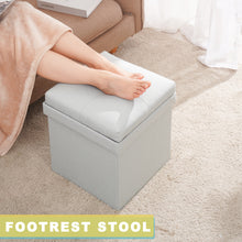 Load image into Gallery viewer, Foldable Storage Ottoman for Dorm Living Room
