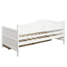 Load image into Gallery viewer, Twin Wooden Daybed with 2 drawers, Sofa Bed for Bedroom Living Room,No Box Spring Needed,White
